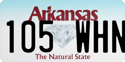 AR license plate 105WHN