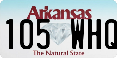 AR license plate 105WHQ