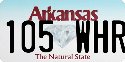 AR license plate 105WHR