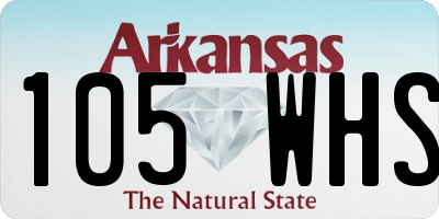 AR license plate 105WHS