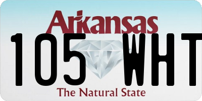 AR license plate 105WHT