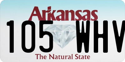 AR license plate 105WHV