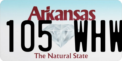 AR license plate 105WHW