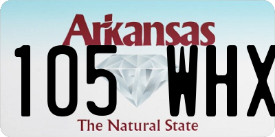 AR license plate 105WHX