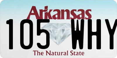 AR license plate 105WHY