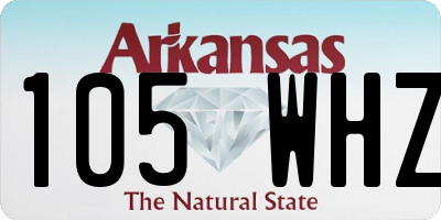 AR license plate 105WHZ