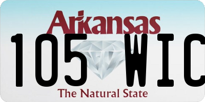 AR license plate 105WIC