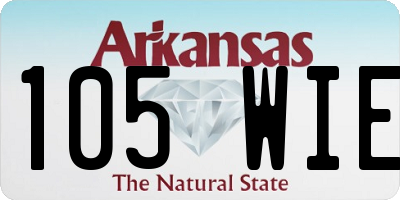 AR license plate 105WIE