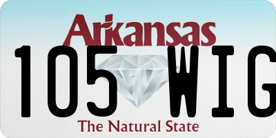 AR license plate 105WIG