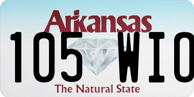 AR license plate 105WIO