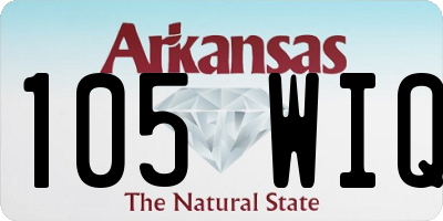 AR license plate 105WIQ