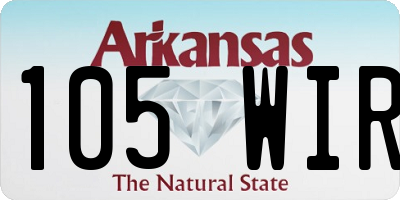 AR license plate 105WIR