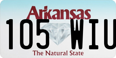 AR license plate 105WIU