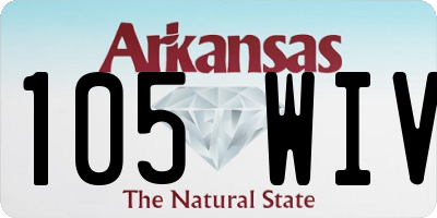 AR license plate 105WIV