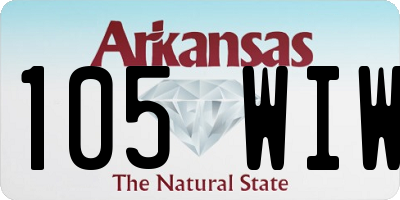 AR license plate 105WIW