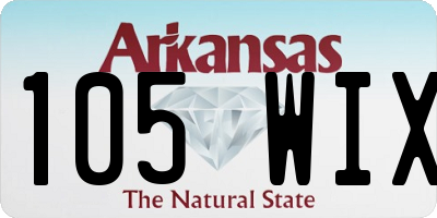 AR license plate 105WIX