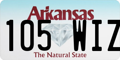 AR license plate 105WIZ