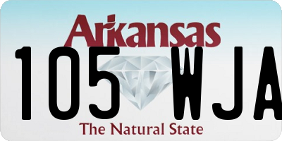 AR license plate 105WJA