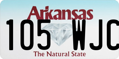 AR license plate 105WJC