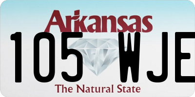 AR license plate 105WJE