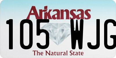 AR license plate 105WJG