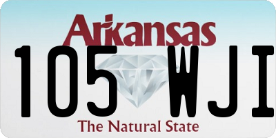 AR license plate 105WJI