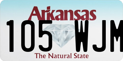 AR license plate 105WJM