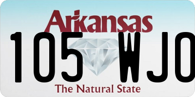 AR license plate 105WJO