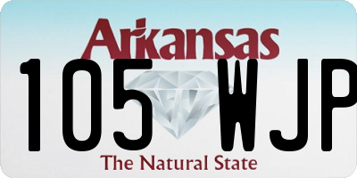 AR license plate 105WJP