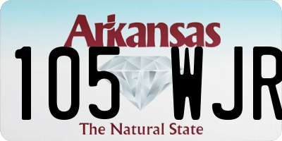 AR license plate 105WJR