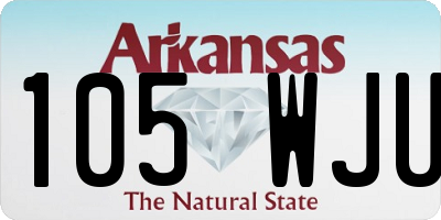 AR license plate 105WJU