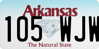 AR license plate 105WJW