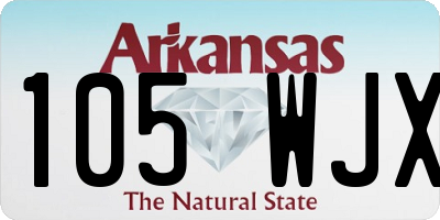 AR license plate 105WJX