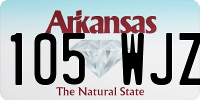 AR license plate 105WJZ
