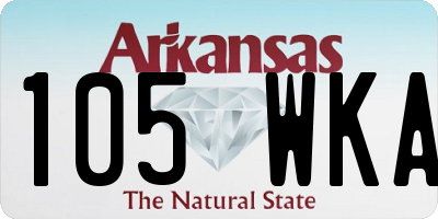 AR license plate 105WKA