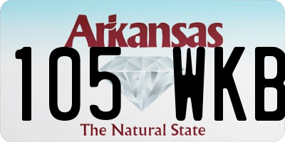 AR license plate 105WKB