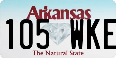 AR license plate 105WKE