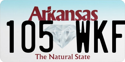 AR license plate 105WKF