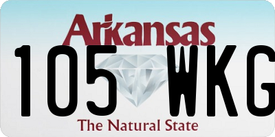 AR license plate 105WKG