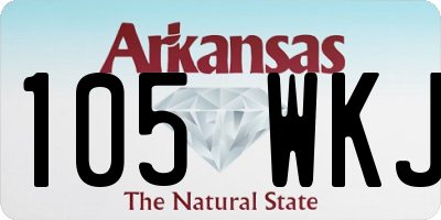 AR license plate 105WKJ