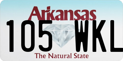 AR license plate 105WKL