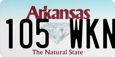 AR license plate 105WKN