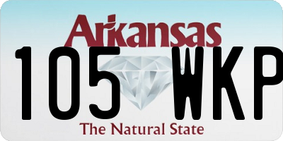 AR license plate 105WKP