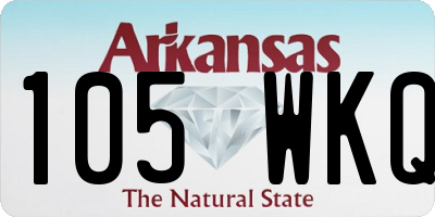 AR license plate 105WKQ