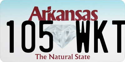 AR license plate 105WKT