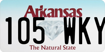 AR license plate 105WKY
