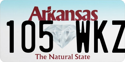 AR license plate 105WKZ