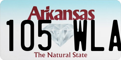 AR license plate 105WLA