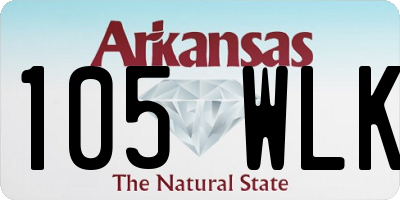 AR license plate 105WLK