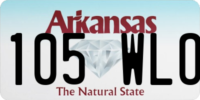 AR license plate 105WLO